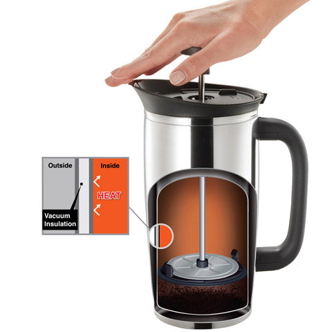 Fresh Brew Vacuum Insulated Stainless French Press SK-XAE10 - Image 3